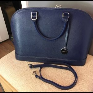 Blue leather purse by Pulicati